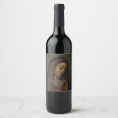 Jungfrau Mary Private Wine Label Weinetikett (Vorderseite)