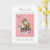 Jungfrau Mary Religious CCD Lehrerin Priest Nun Karte (Gelbe Blume)