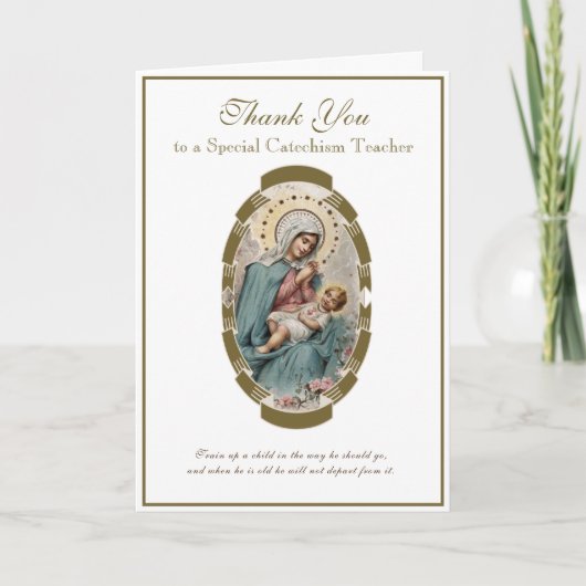 Jungfrau Mary Religious CCD Lehrerin Priest Nun Karte (Vorderseite)