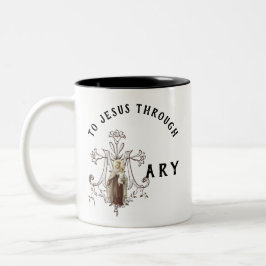 Jungfrau Mary Religious Katholic Jesus Gebet Zweifarbige Tasse