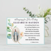 Jungfrau Mary Religious Katholic Prayer St. Teresa Karte (Stehend Vorderseite)