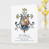 Jungfrau Mary Religious Mthers Day Katholic Karte (Gelbe Blume)