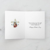 Jungfrau Mary Religious Mthers Day Katholic Karte (Innenseite)