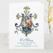 Jungfrau Mary Religious Mthers Day Katholic Karte (Gelbe Blume)