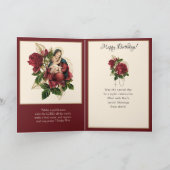Jungfrau Mary Rosary Card zum Geburtstag Karte (Innenseite)