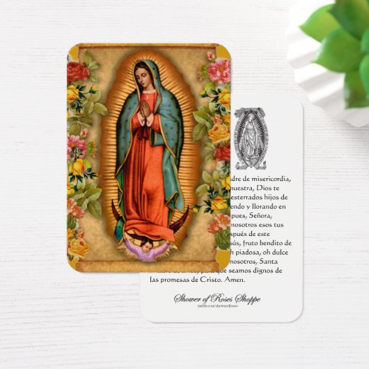 Jungfrau Mary Salve Reina Spanische Gebetskarte (Schreibtisch)