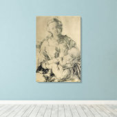 Jungfrau Mary saugt das Christkind, 1512 Leinwanddruck (Insitu (Holzboden))