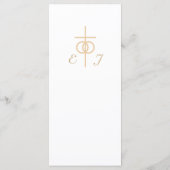 Jungfrau Mary Sepia Katholic Wedding Menu Menükarte (Rückseite)