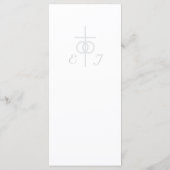 Jungfrau Mary Silver Katholic Wedding Menu Menükarte (Rückseite)