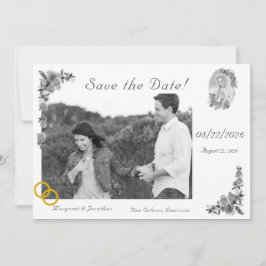 Jungfrau Mary Silver katholische Hochzeit retten d Save The Date