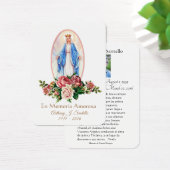 Jungfrau Mary Spanish Funeral Memorial Holcard - (Schreibtisch)