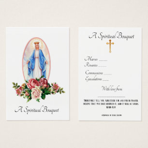 Jungfrau Mary Spiritual Bouquet Gebet Heilige Kart