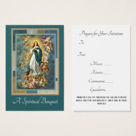 Jungfrau Mary Spiritual Bouquet Gebet Heilige Kart