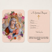 Jungfrau Mary Spiritual Bouquet Gebet Heilige Kart (Vorne & Hinten)