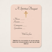 Jungfrau Mary Spiritual Bouquet Gebet Heilige Kart (Rückseite)