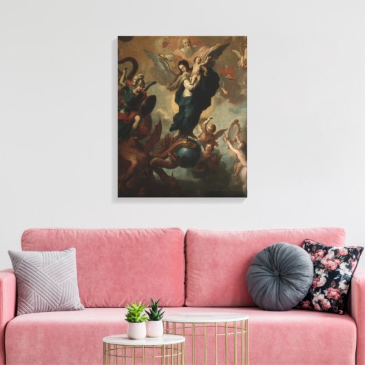 Jungfrau Mary St. Michael Apokalypse Religiöser En Leinwanddruck (Insitu (Wohnzimmer))