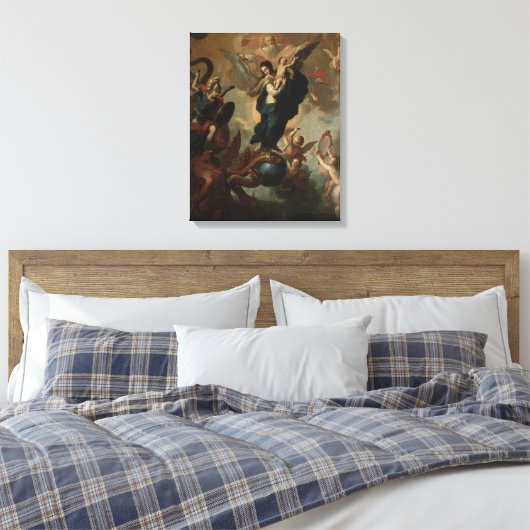 Jungfrau Mary St. Michael Apokalypse Religiöser En Leinwanddruck (Insitu (Schlafzimmer))