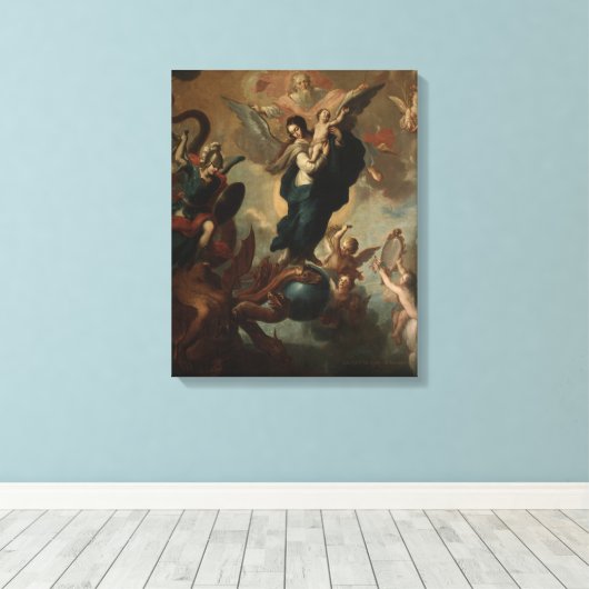 Jungfrau Mary St. Michael Apokalypse Religiöser En Leinwanddruck (Insitu (Holzboden))