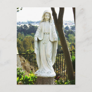 Jungfrau Mary Statue Postkarte