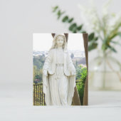 Jungfrau Mary Statue Postkarte (Stehend Vorderseite)