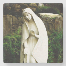 Jungfrau Mary Statue Steinuntersetzer