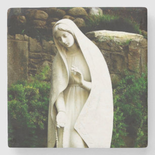 Jungfrau Mary Statue Steinuntersetzer