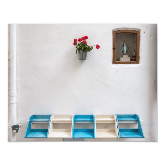 Jungfrau Mary Street Altar Schrein Foto drucken (Vorne)