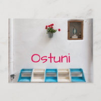 Jungfrau Mary Street altar Schrumpf Text Postkarte