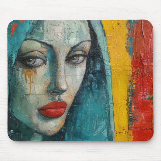 Jungfrau Mary Street Art Mousepad (Vorne)