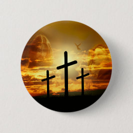 Jungfrau-Mary-Taube Calvery Jesuss Christus Button