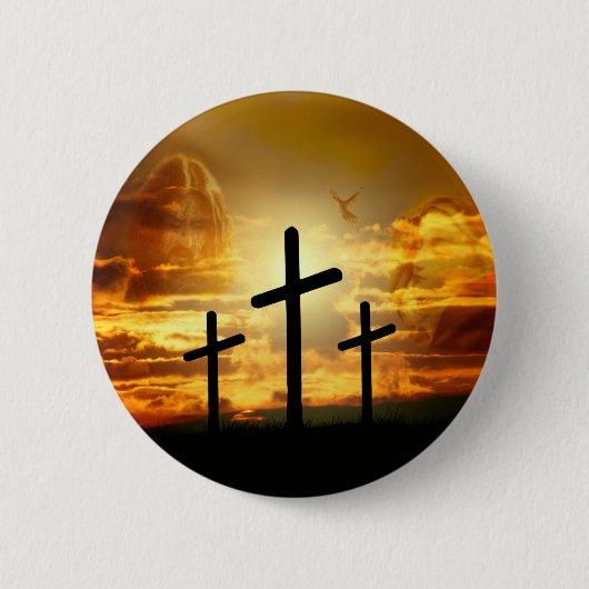 Jungfrau-Mary-Taube Calvery Jesuss Christus Button (Vorderseite)