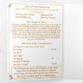 Jungfrau Mary Traditional Latin Mass Wedding Progr Dreifach-gefaltete Programmkarte (Innen Erste Seite)