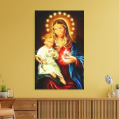 Jungfrau Mary und Baby Jesus heiligen das Herz Leinwanddruck (Insitu (Wohnzimmer))