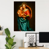 Jungfrau Mary und Baby Jesus Poster (Heimbüro)