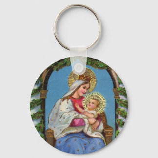 Jungfrau Mary und Baby Jesus Religious Schlüsselan Schlüsselanhänger