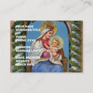 Jungfrau Mary und Baby Jesus Visitenkarte