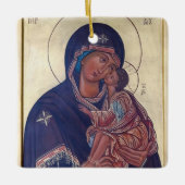 Jungfrau Mary und das Christ Child Icon Keramikornament (Vorderseite)