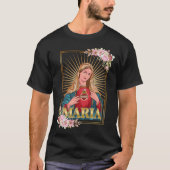 Jungfrau Mary und ihr unakuläres Herz T-Shirt (Vorderseite)