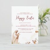 Jungfrau Mary und Isus alljährlich glückliche Oste Einladung (Stehend Vorderseite)