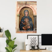 Jungfrau Mary und Jesus Mosaik Poster (Heimbüro)
