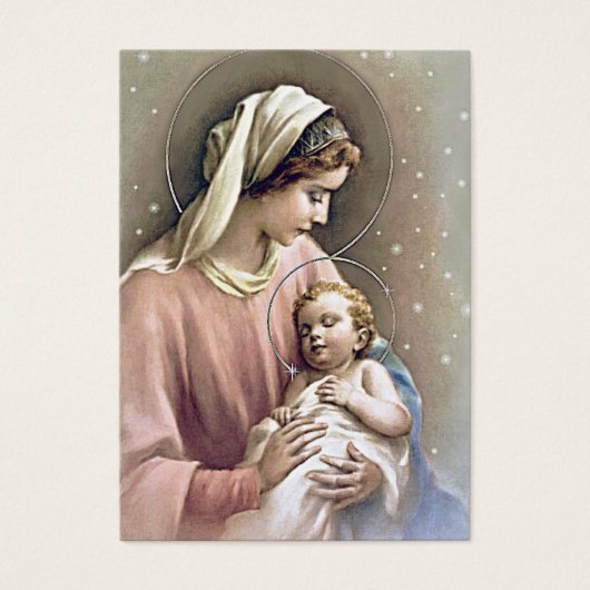 Jungfrau Mary und Jesus Weihnachts Gedicht (Vorderseite)