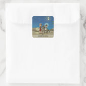 Jungfrau Mary und Joseph Quadratischer Aufkleber (Tasche)