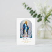 Jungfrau Mary und Rote Rosen Gedenkkarte Platzkarte (Stehend Vorderseite)