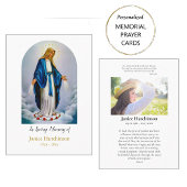 Jungfrau Mary und Rote Rosen Gedenkkarte Platzkarte