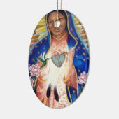 Jungfrau Mary - unsere Dame Of Guadalupe Keramik Ornament (Links)