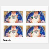 Jungfrau Mary - Unsere Dame von Guadalupe Rechteckiger Aufkleber (Blatt)