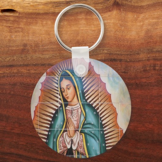 Jungfrau Mary / Virgen de Guadalupe Schlüsselanhänger (Vorderseite)
