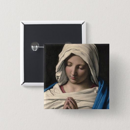 Jungfrau Mary / Virgen Maria Button (Vorne & Hinten)