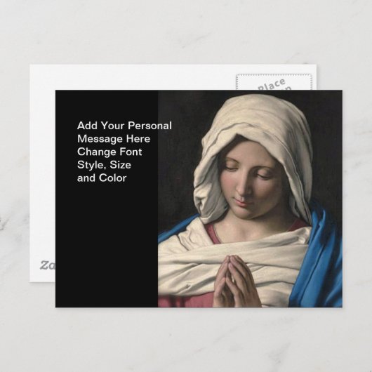 Jungfrau Mary / Virgen Maria Postkarte (Vorne/Hinten)