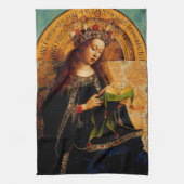 Jungfrau Mary von Jan van Eyck Geschirrtuch (Vertikal)